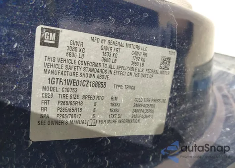 2012 GMC Sierra 1500 Slt from USA, damaged, VIN 1GTR1WE01CZ168858